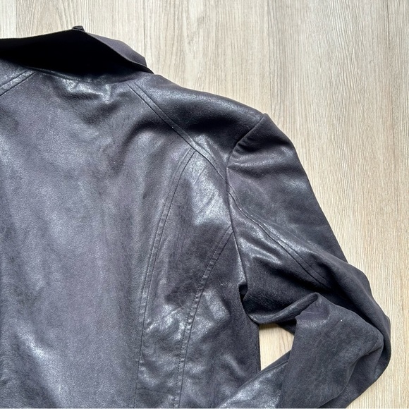 Blank NYC Black Faux Leather Jacket | Lightweight Open Front | Size L - Picture 8 of 8